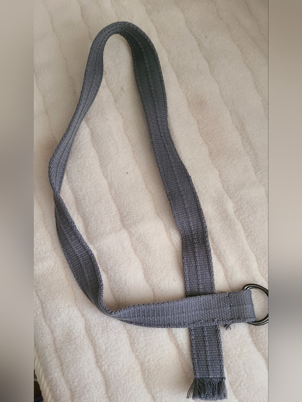 Men's (Unisex) Gray Woven D-Ring Belt
